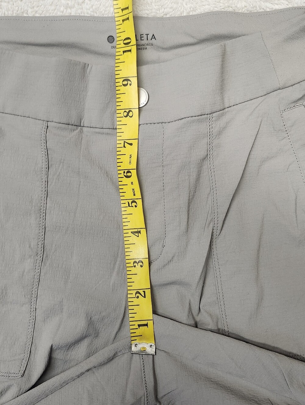 Athleta Womens Trekkie Jogger Nylon Pants Stretch Tapered Size 6 Pockets Gray - Picture 8 of 10